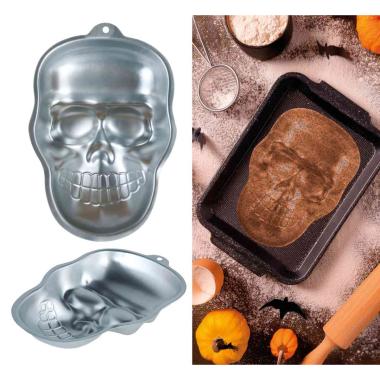 Stampo alluminio halloween dolci teschio