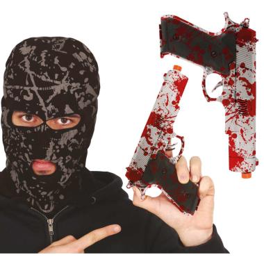 Pistola pvc insanguinata