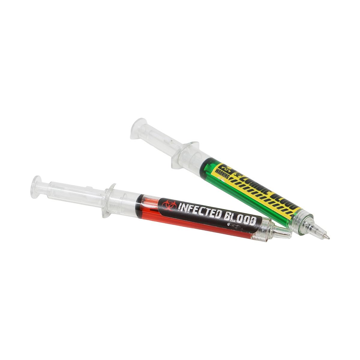 Penna halloween siringa sangue infetto ass 2 colori