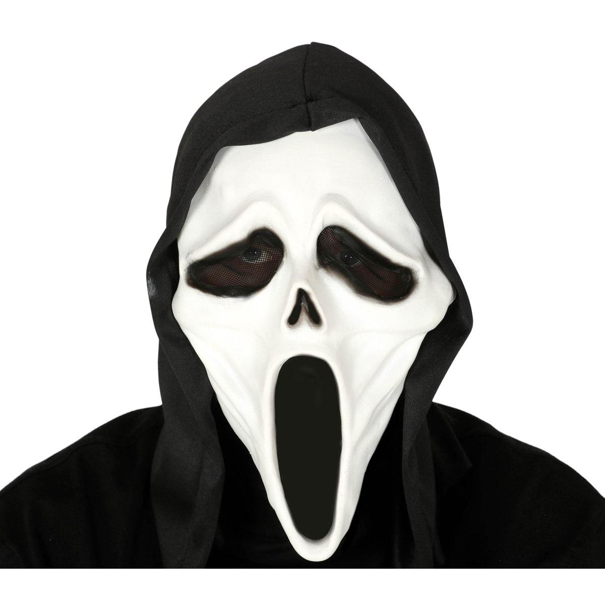 Maschera viso pvc horror scream cappuccio