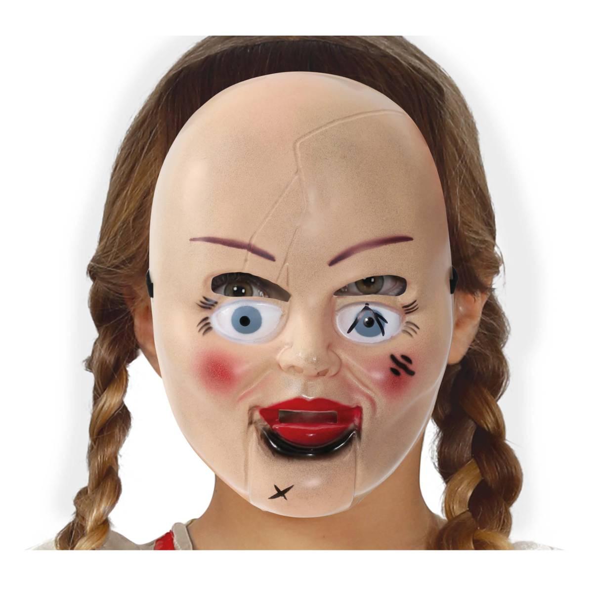Maschera viso pvc horror bambola del terrore