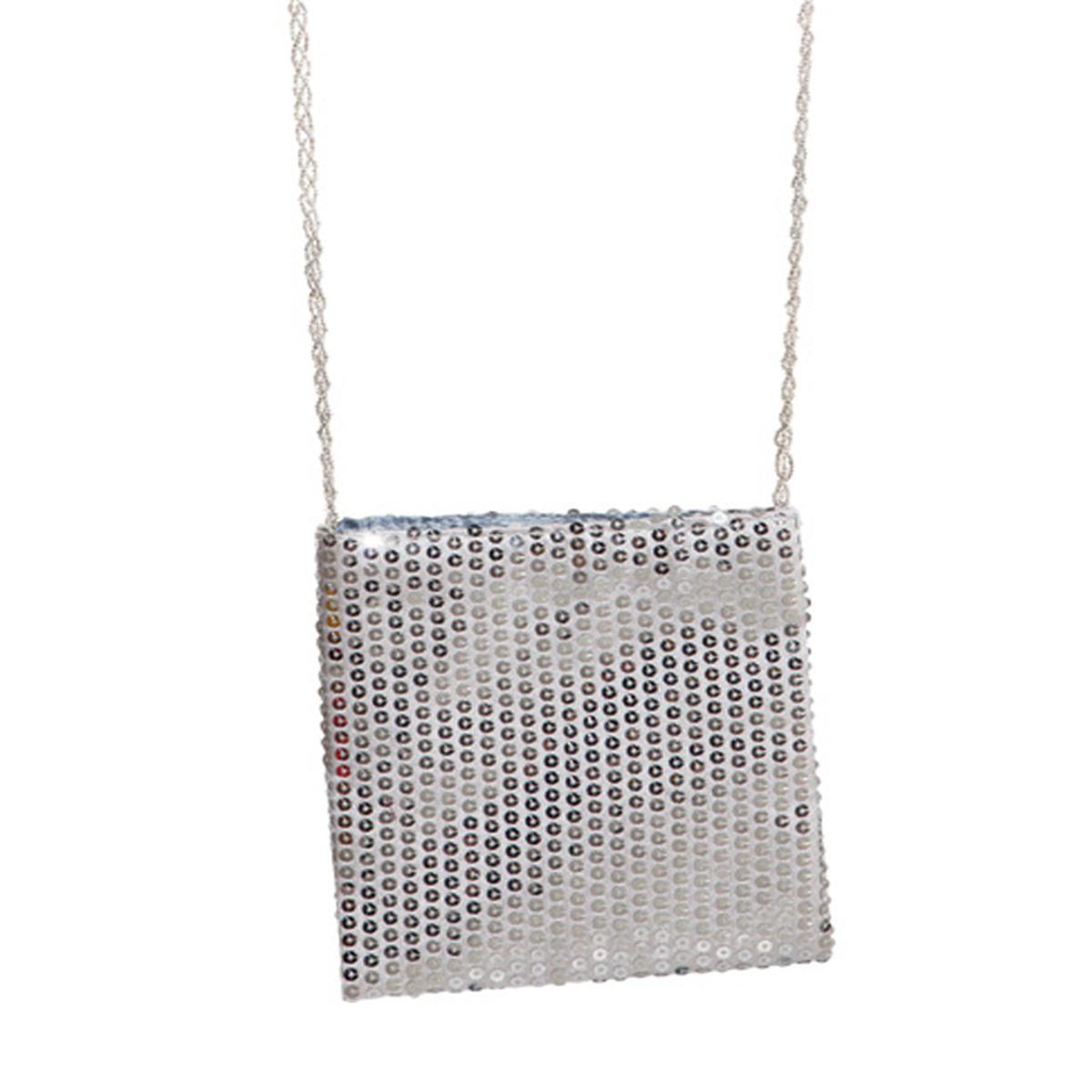 Borsa paillettes argento