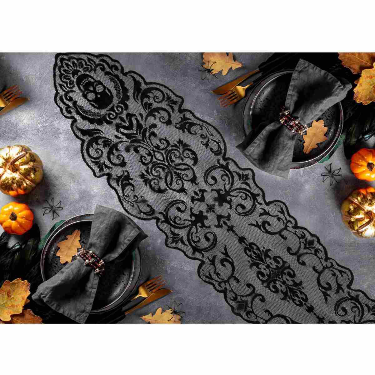 Runner halloween nero teschio