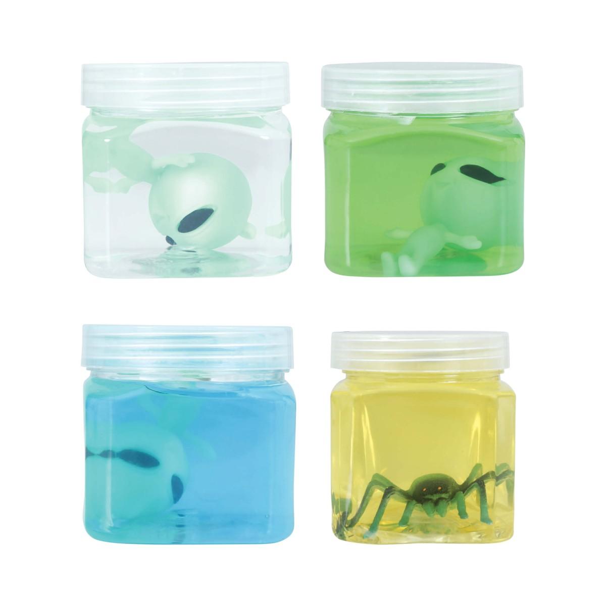 Barattoli gelatina antistress ragni colori assortiti