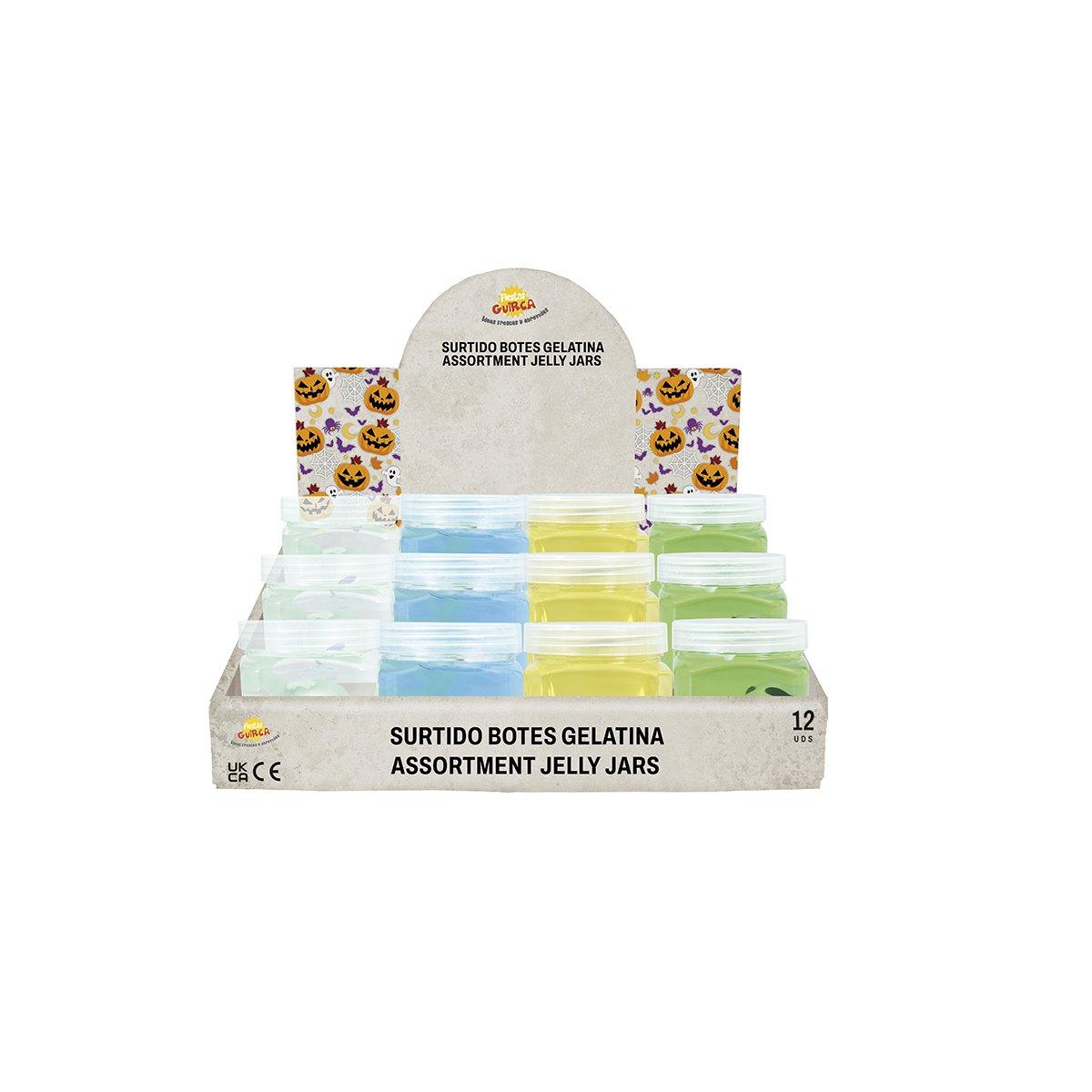 Barattoli gelatina antistress ragni colori assortiti