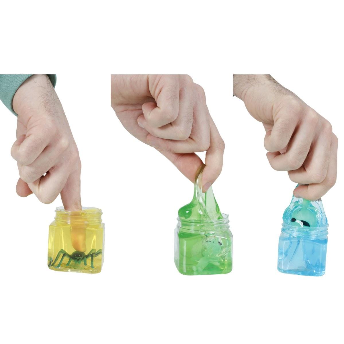 Barattoli gelatina antistress ragni colori assortiti