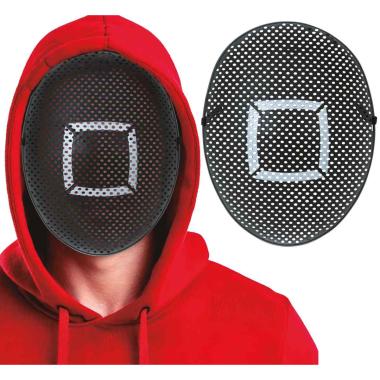Maschera viso pvc squid game quadrato