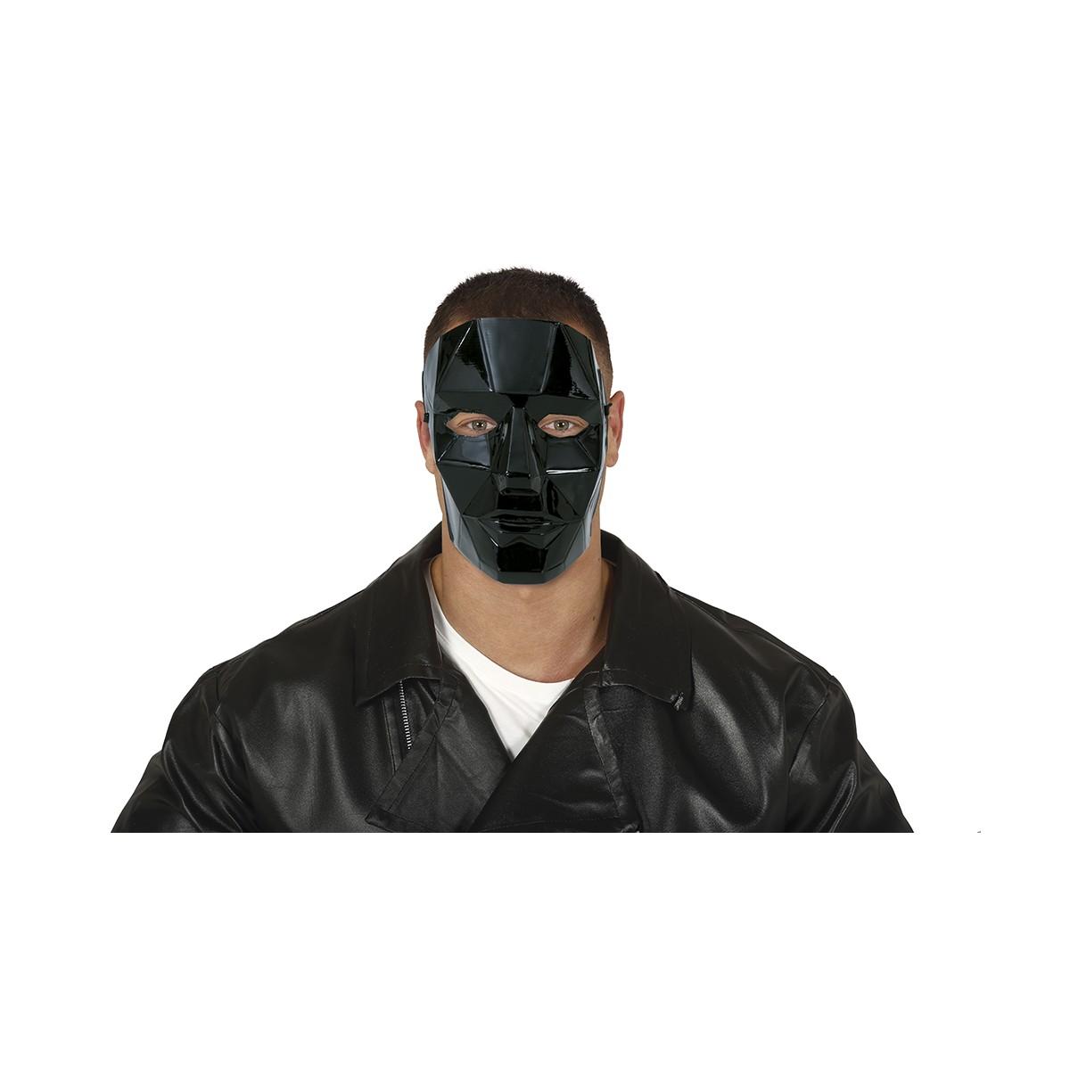 Maschera viso pvc squid game front man nera