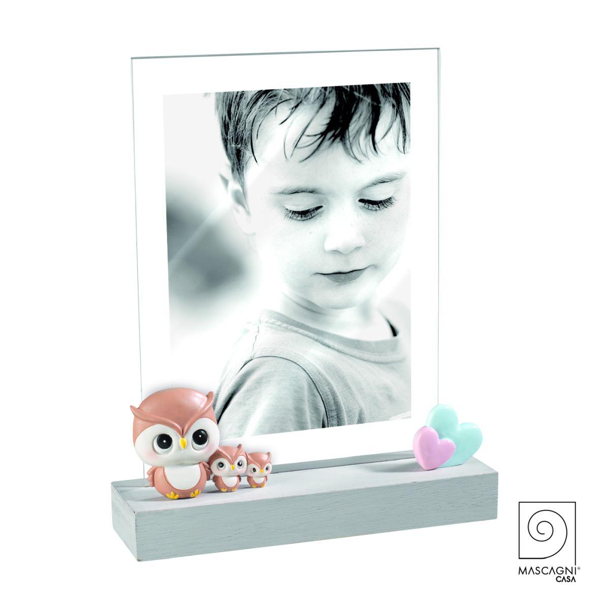 Cornice legno gufetti 13 x 18 cm
