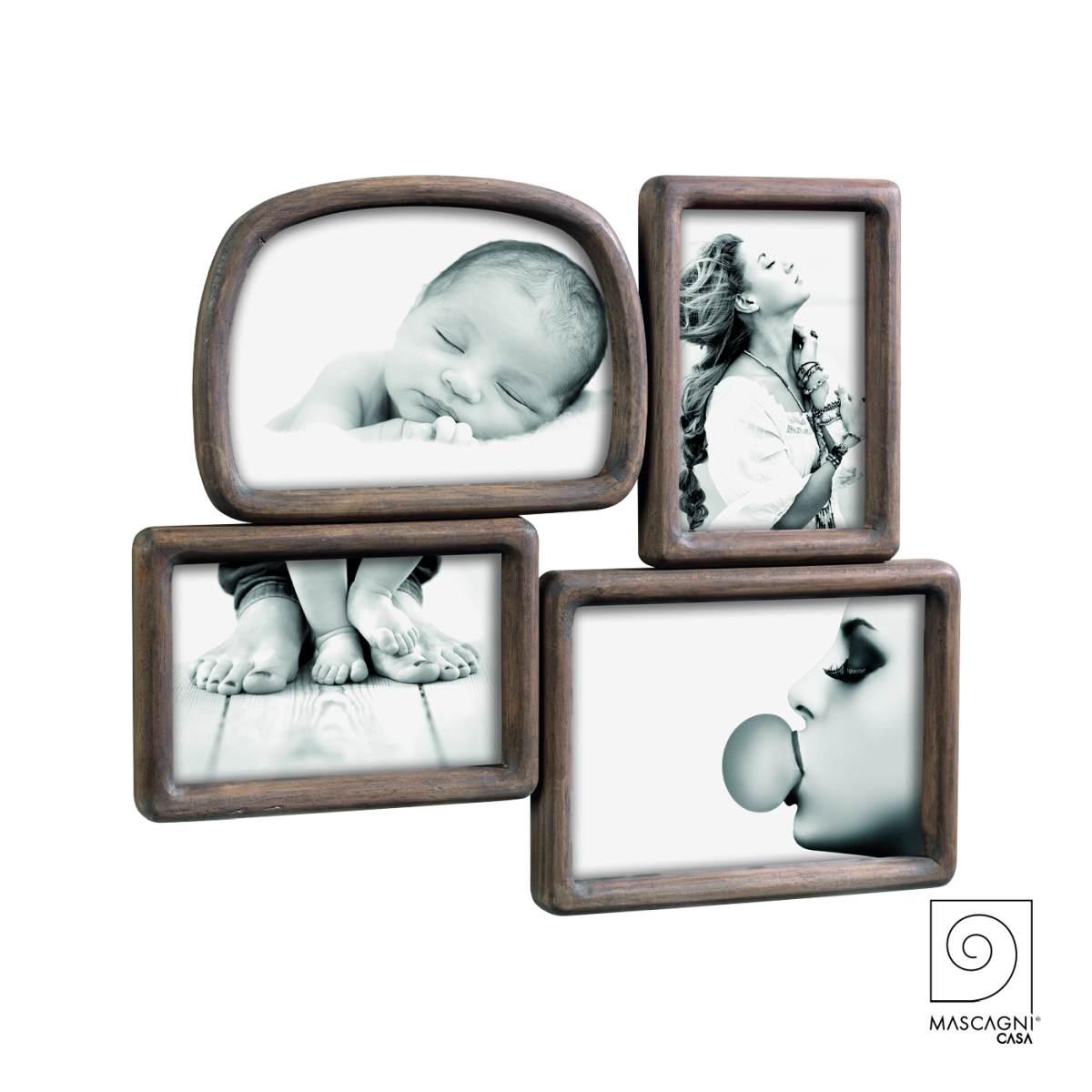 Cornice multipla 4 posti legno 37 x 32 cm