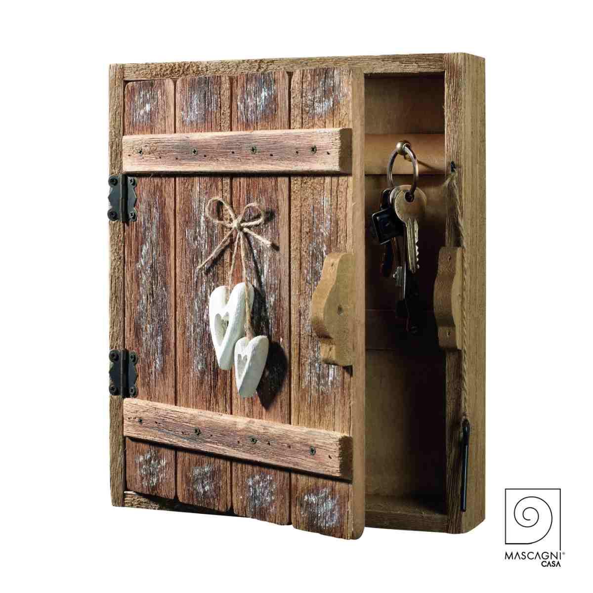 Portachiavi legno casetta 24 x 30 x 5,5 cm