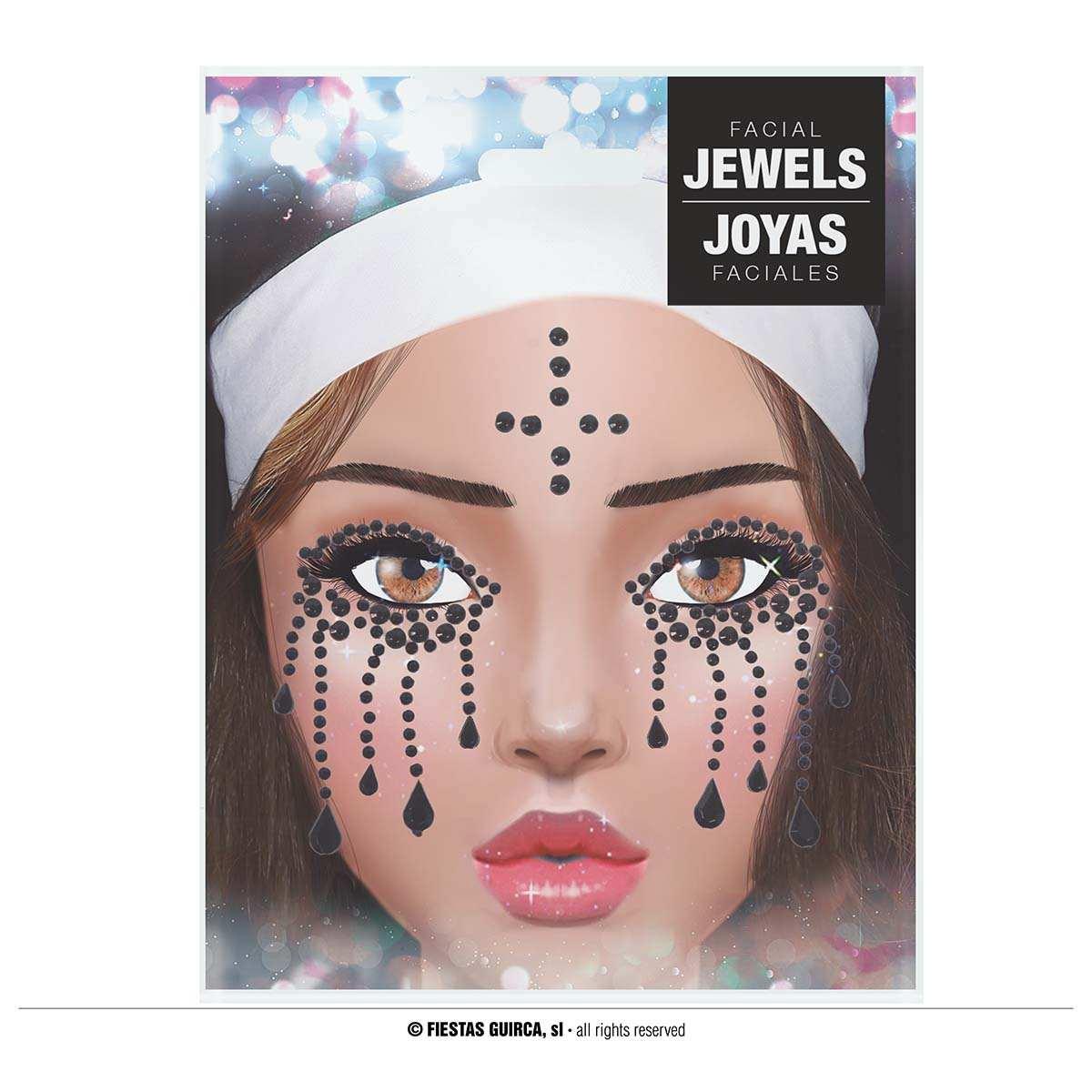 Trucco decorazioni adesive viso suora glitter