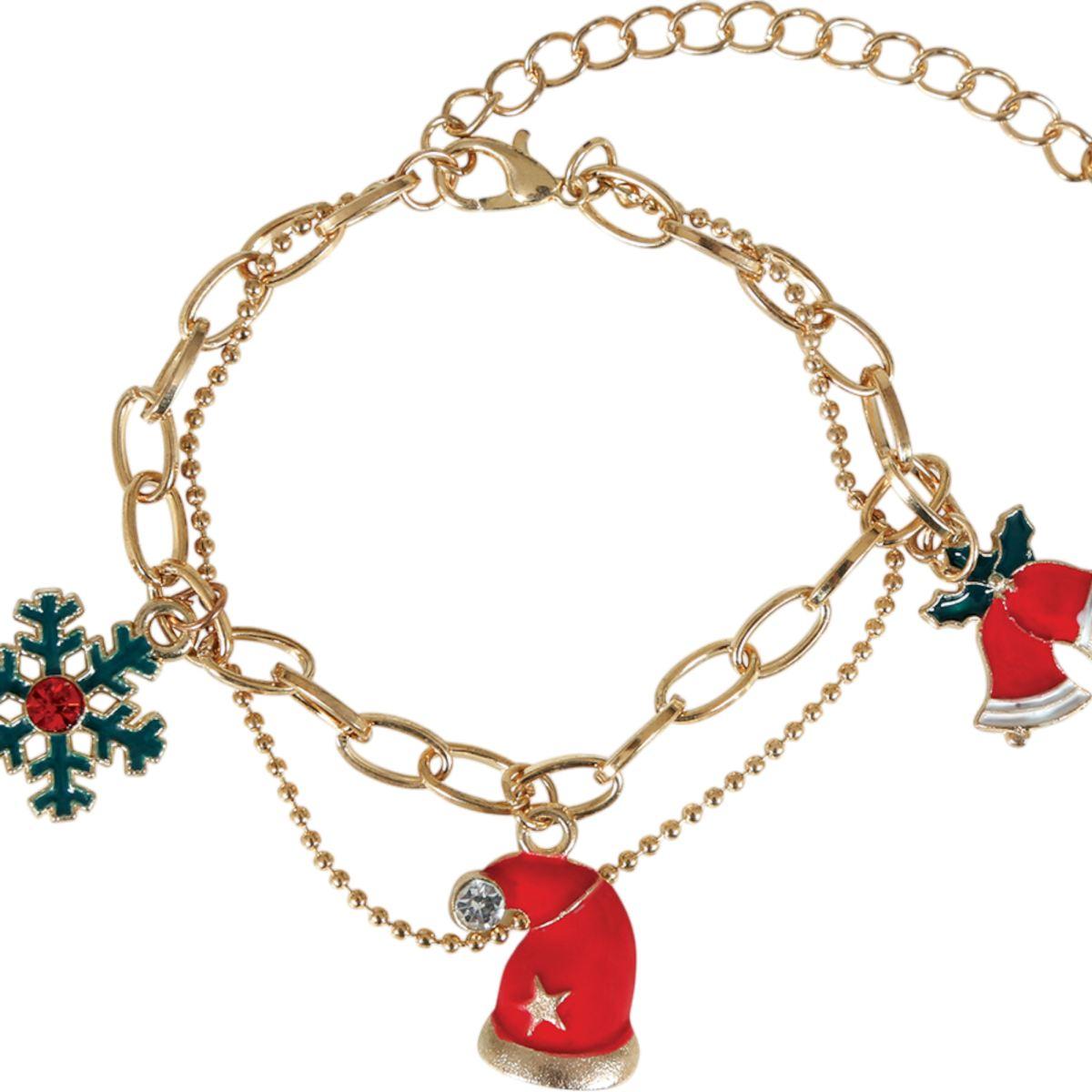 Bracciale soggetti natalizi metallo