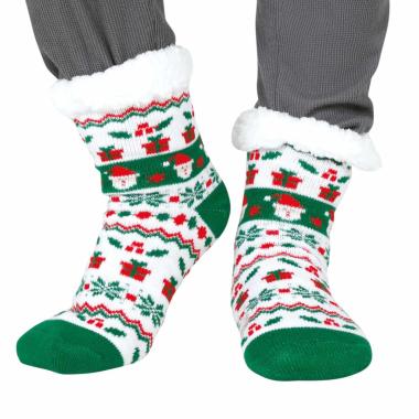 Calzini natale termici verdi babbo