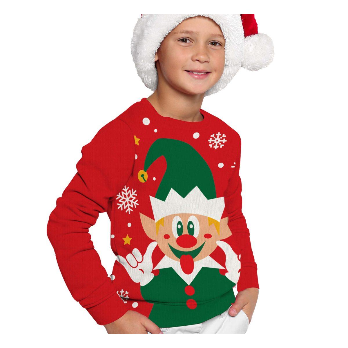 Maglione natale rosso elfo