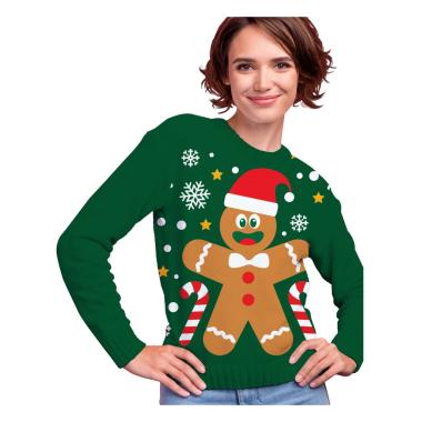 Maglione natale verde biscotto