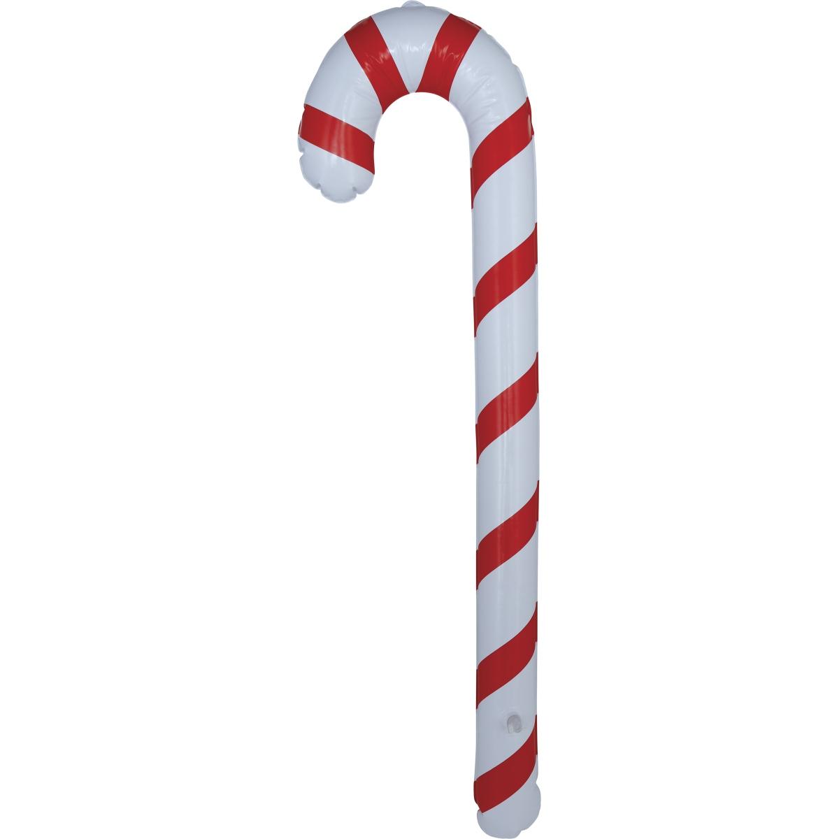Decorazione natalizia bastoncino candy rosso gonfiabile 90 cm