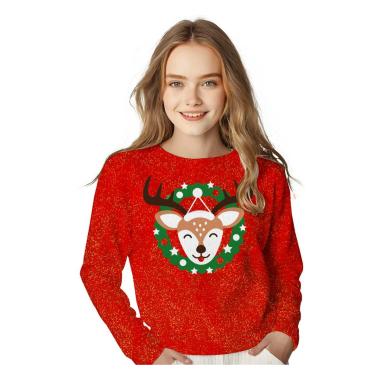 Maglione natale rosso renna