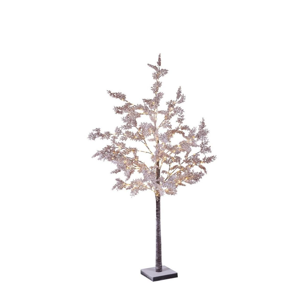 Albero di Natale 150 cm sleek 150 led bianco caldo