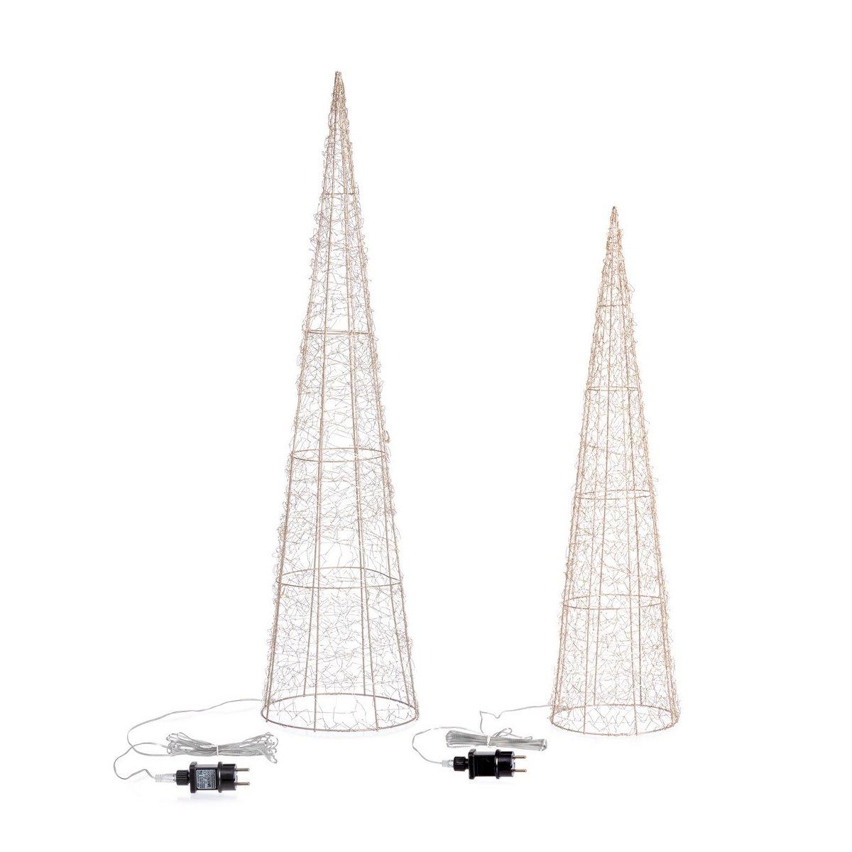 Luci di natale esterno 400 led cono bianco caldo 80 cm