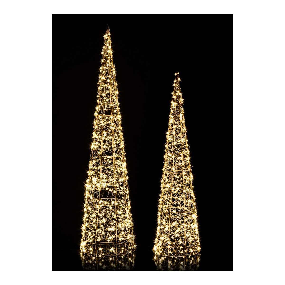 Luci di natale esterno 400 led cono bianco caldo 80 cm