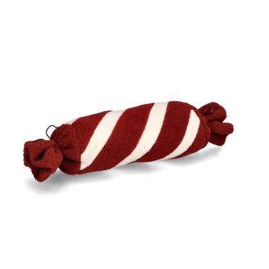 Cuscino arredo in tessuto natale bonbons caramella rossa 54 x 13 cm