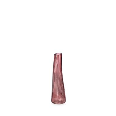 Vaso vetro monofiore rosa 22 cm