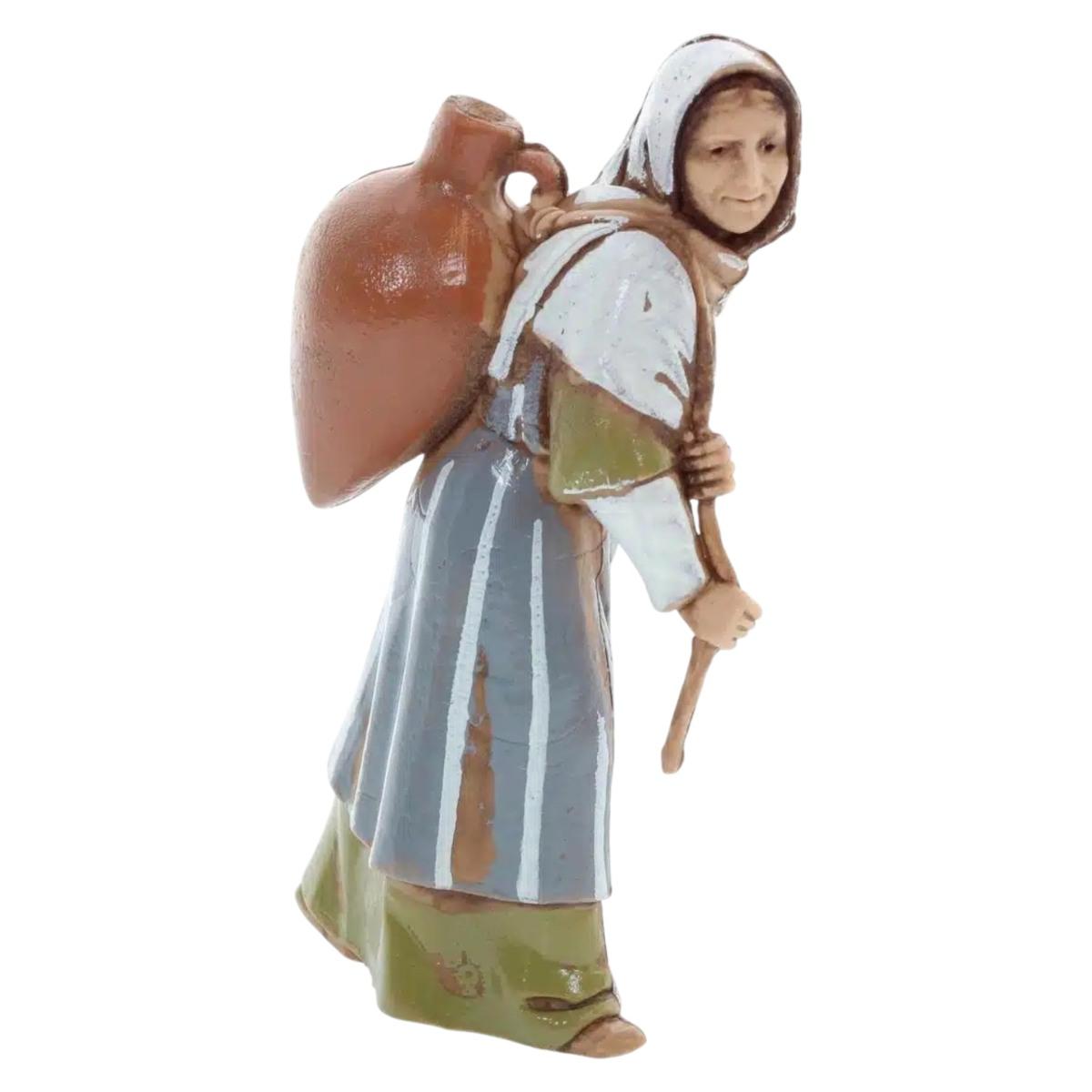 Statua presepe 10 cm gruppo donne al pozzo cammellieri