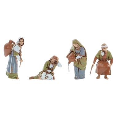 Statua presepe 10 cm gruppo donne al pozzo cammellieri