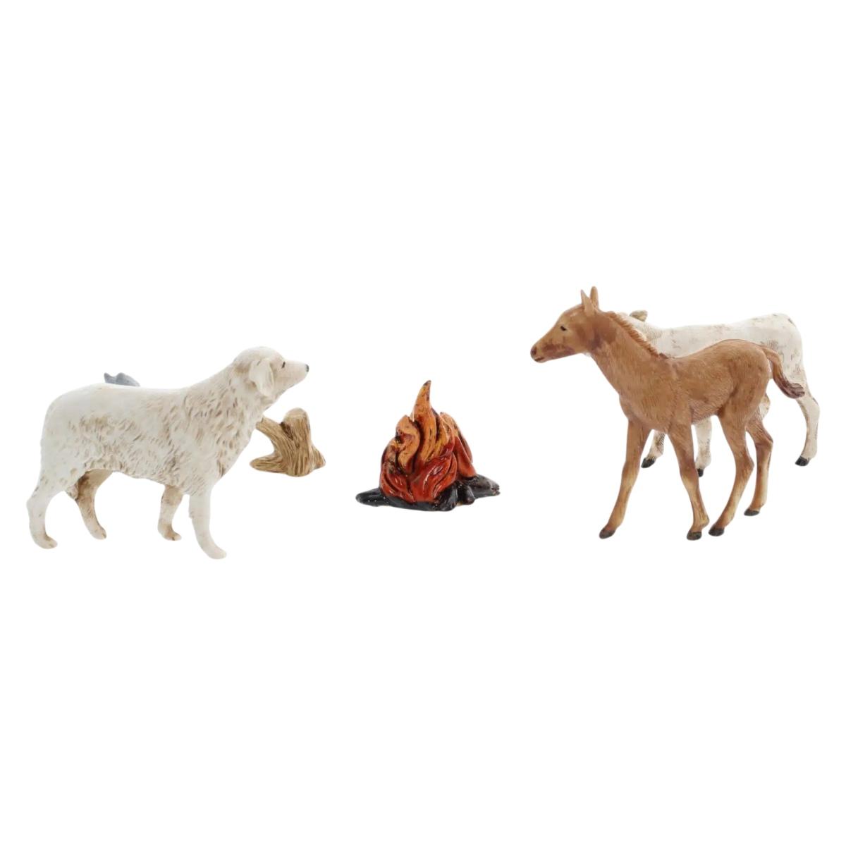 Statua presepe 10 cm animale statua animale fattoria fuoco