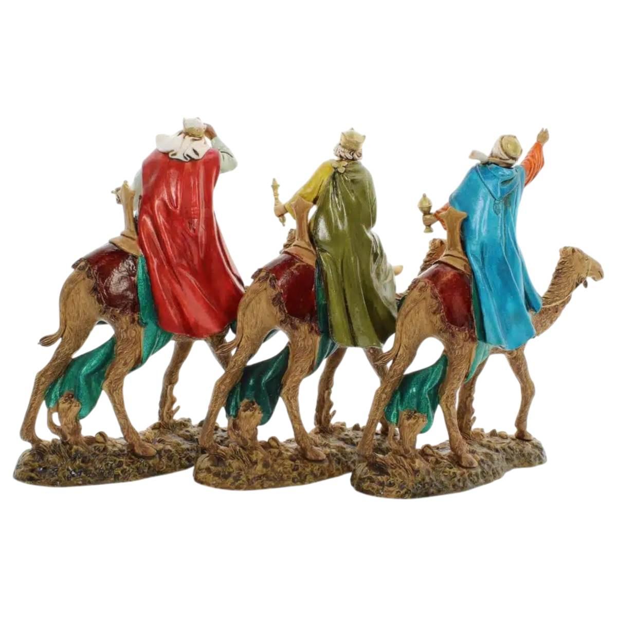 Statue presepe 12 cm re magi cammelli