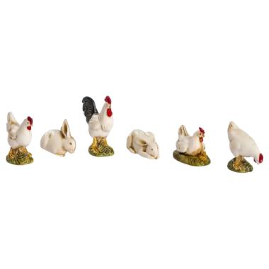 Statua presepe 10 cm animale da cortile galline coniglio st statue da
