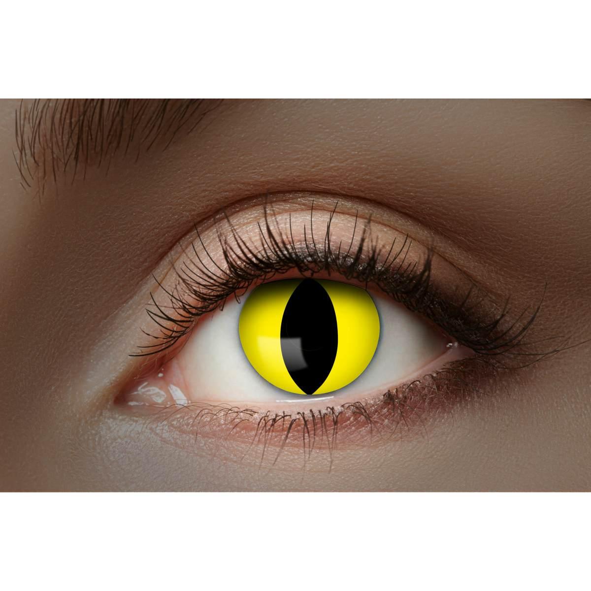 Lenti contatto mensile uv 1 flash yellow cat modello a