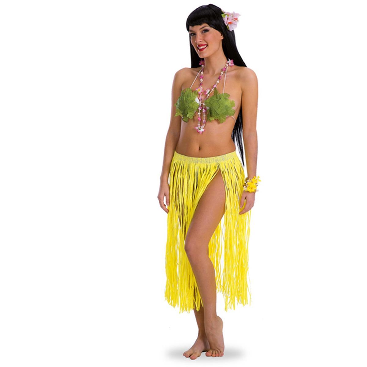 Gonna hawaii raffia gialla
