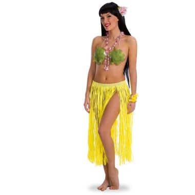 Gonna hawaii raffia gialla