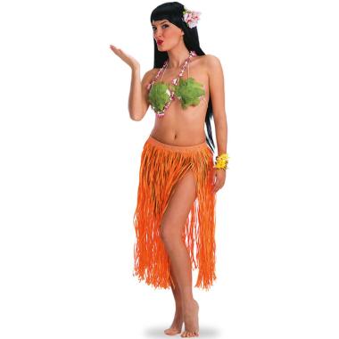 Gonna hawaii raffia arancio