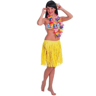 Gonna hawaii raffia gialla