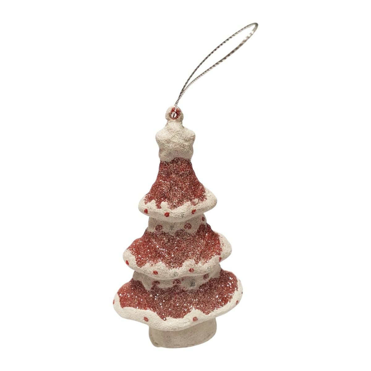 Pallina natalizia pvc albero circus rosa argento 10 cm