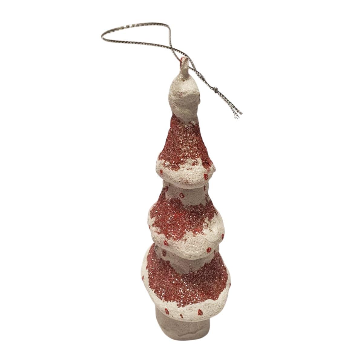 Pallina natalizia pvc albero circus rosa argento 10 cm