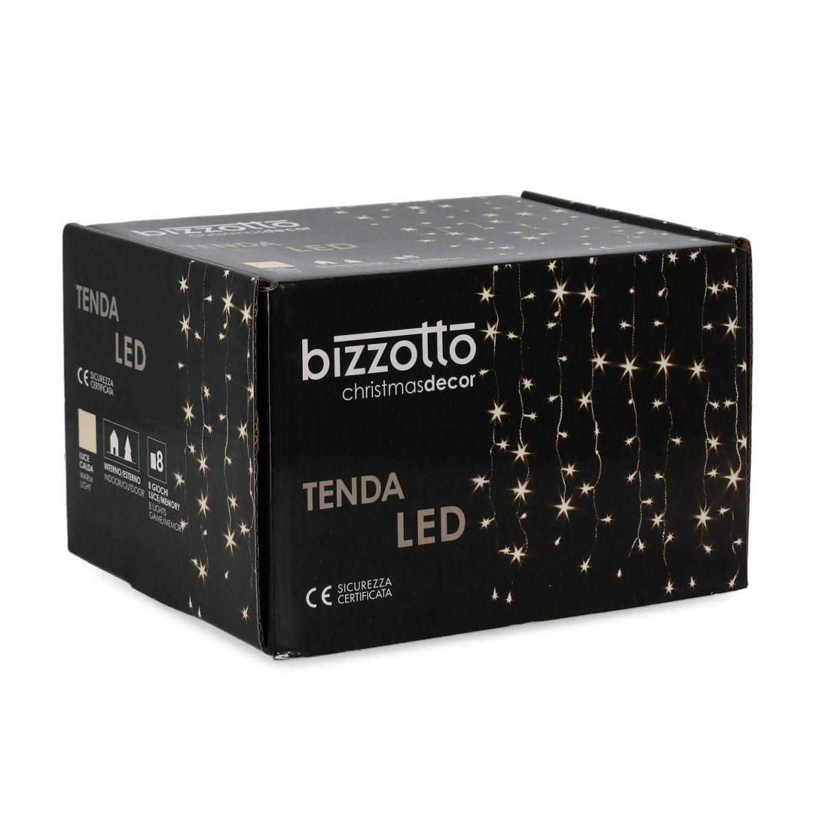 Luci di natale tenda esterno 200 led bianco caldo classic