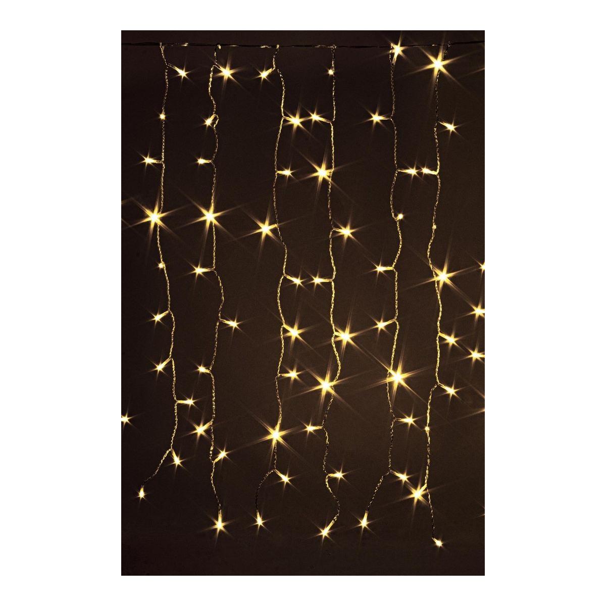 Luci di natale tenda esterno 200 led bianco caldo classic