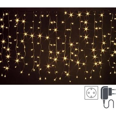Luci di natale tenda esterno 200 led bianco caldo classic