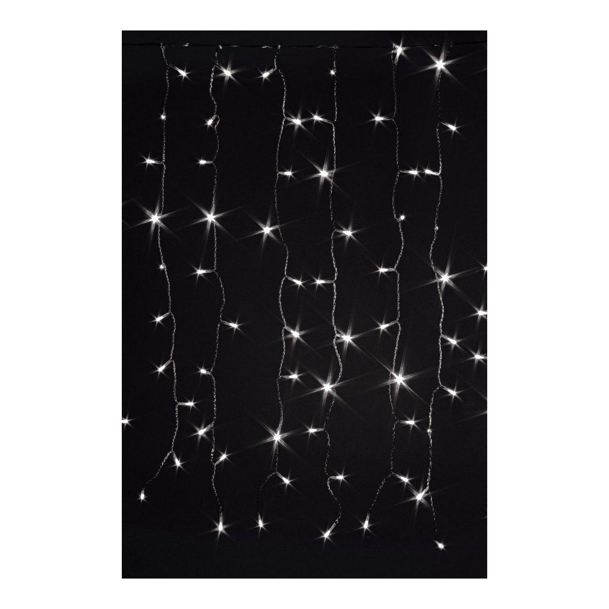 Luci di natale tenda esterno 200 led bianco freddo classic