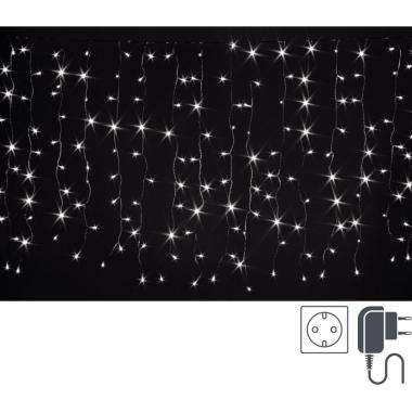 Luci di natale tenda esterno 200 led bianco freddo classic