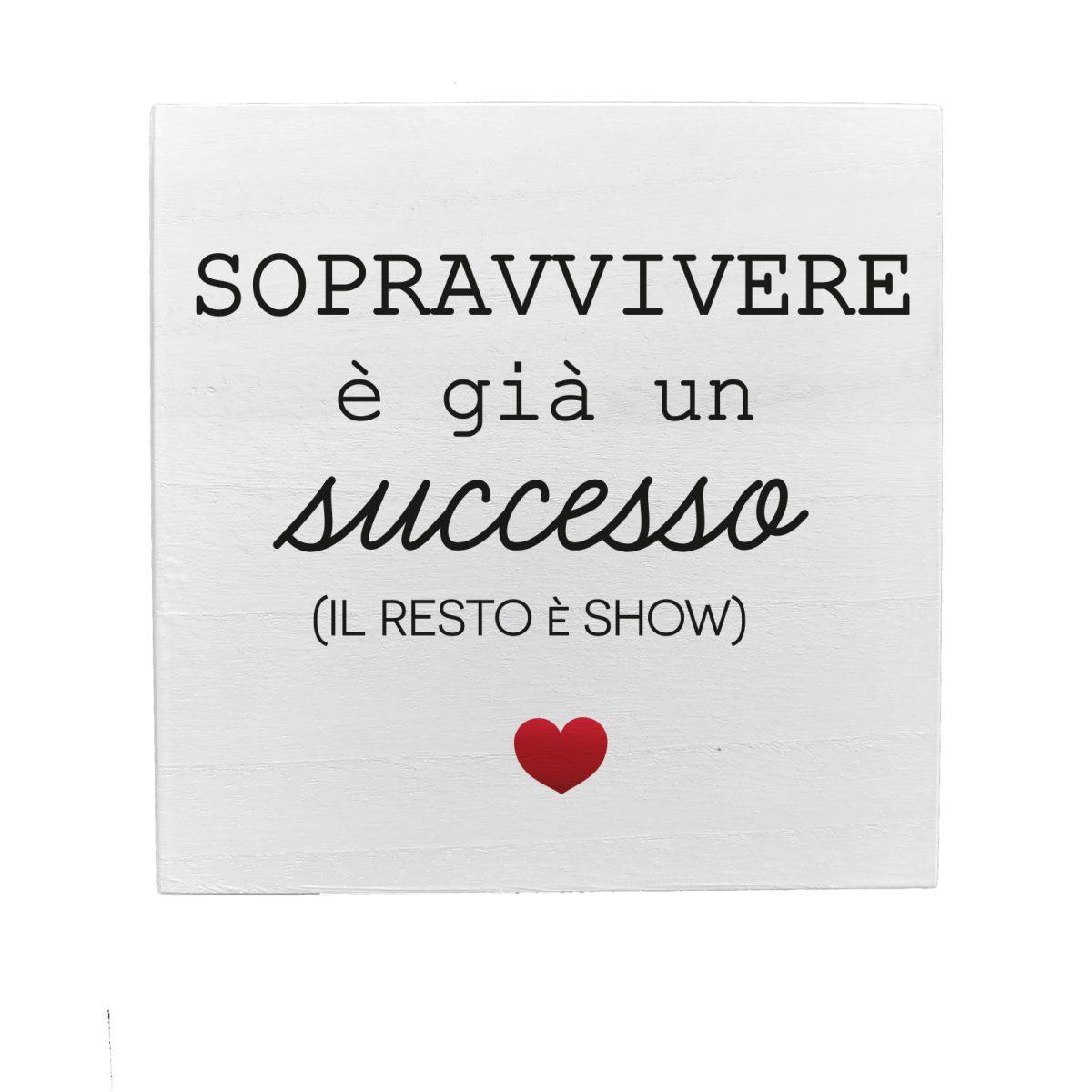Targa legno dedica successo 19,5 cm