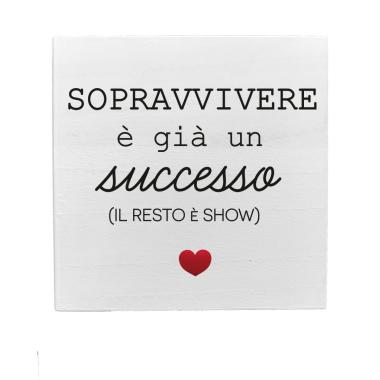 Targa legno dedica successo 19,5 cm