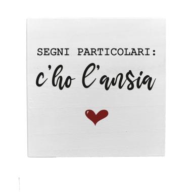 Targa legno dedica ansia 19,5 cm