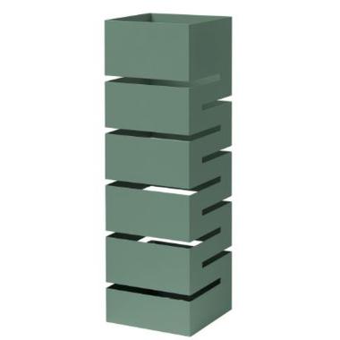 Portaombrelli metallo geometrico verde 15 x 15 x 49 cm