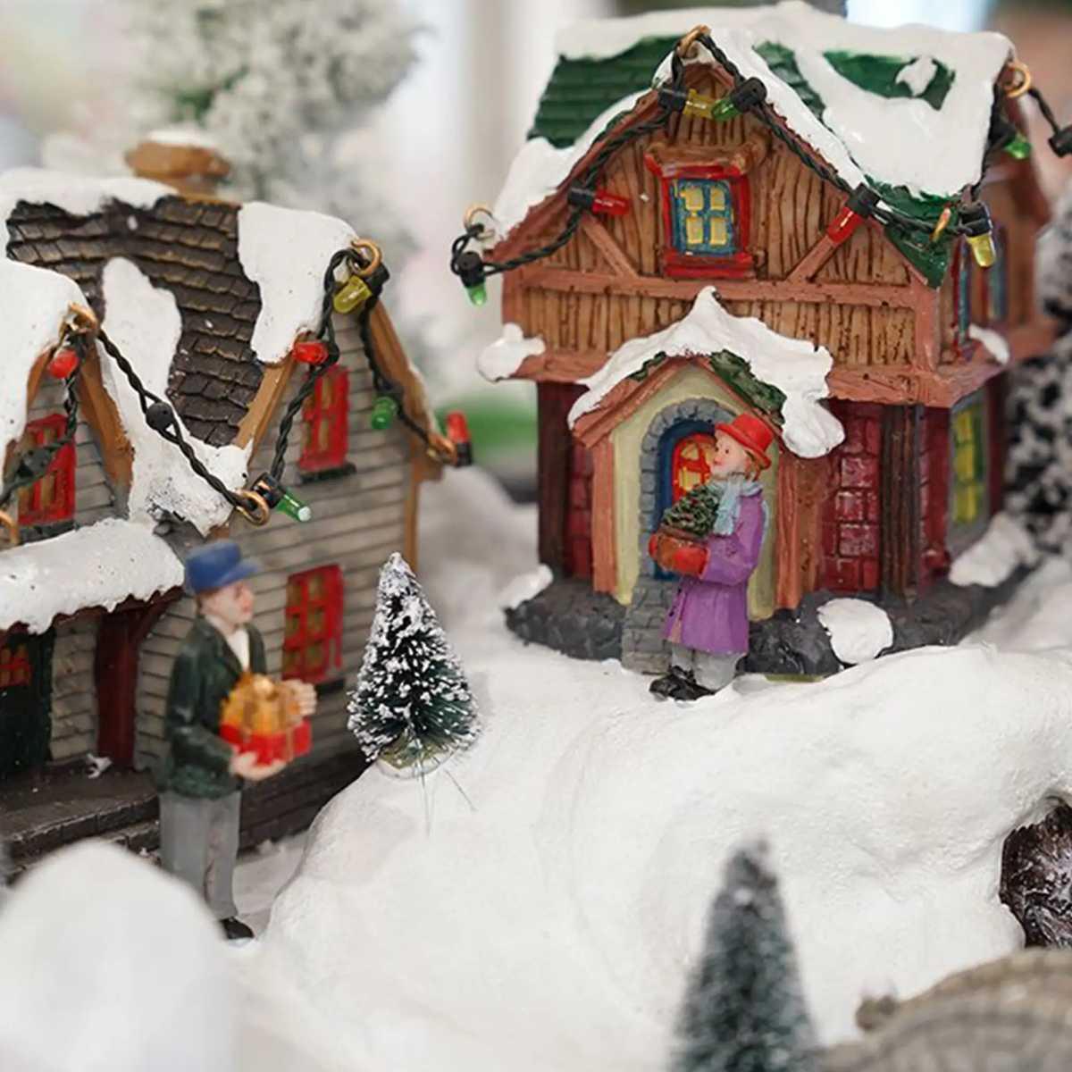 Villaggio natalizio luci suoni movimenti 51 x 38 x 32 cm