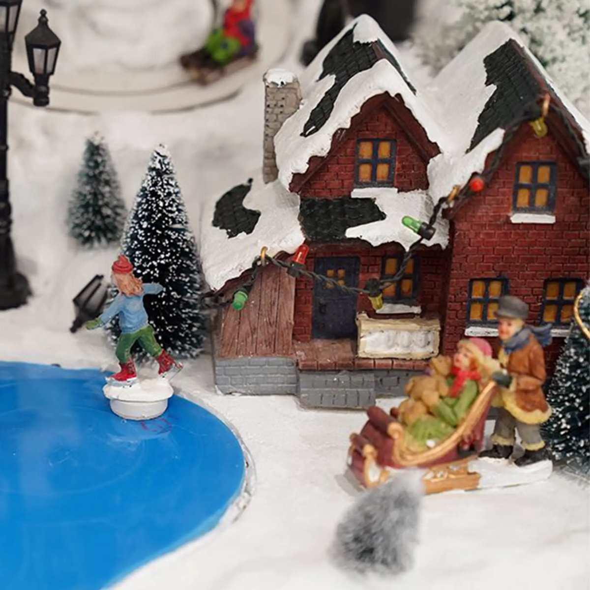 Villaggio natalizio luci suoni movimenti 51 x 38 x 32 cm